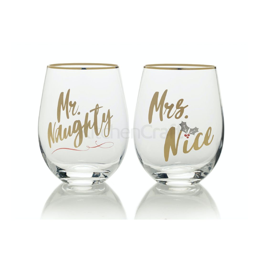 Naughty Is The New Nice Stemless Wine Glass - The Crystal Shoppe